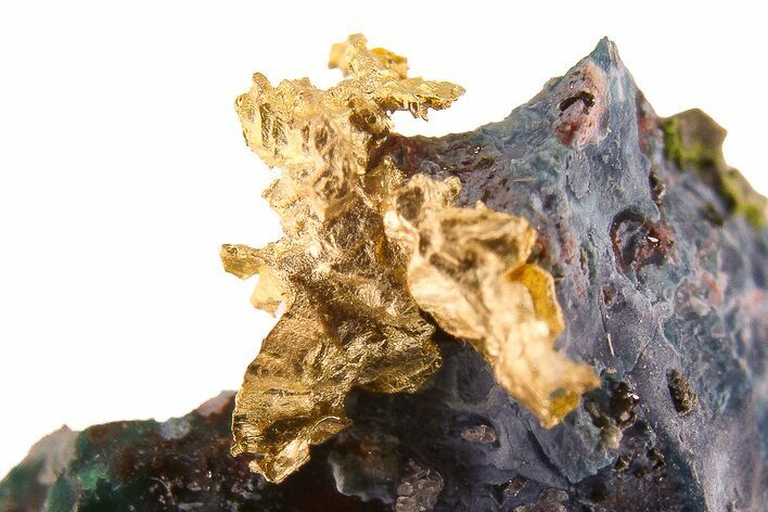Native Gold in Shattuckite - Namibia #284485